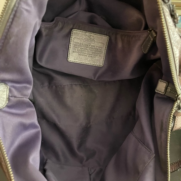 Coach Madison Sophia Metallic Leather Satchel Shoulder Bag Purse H1026-15955 - Picture 15 of 16